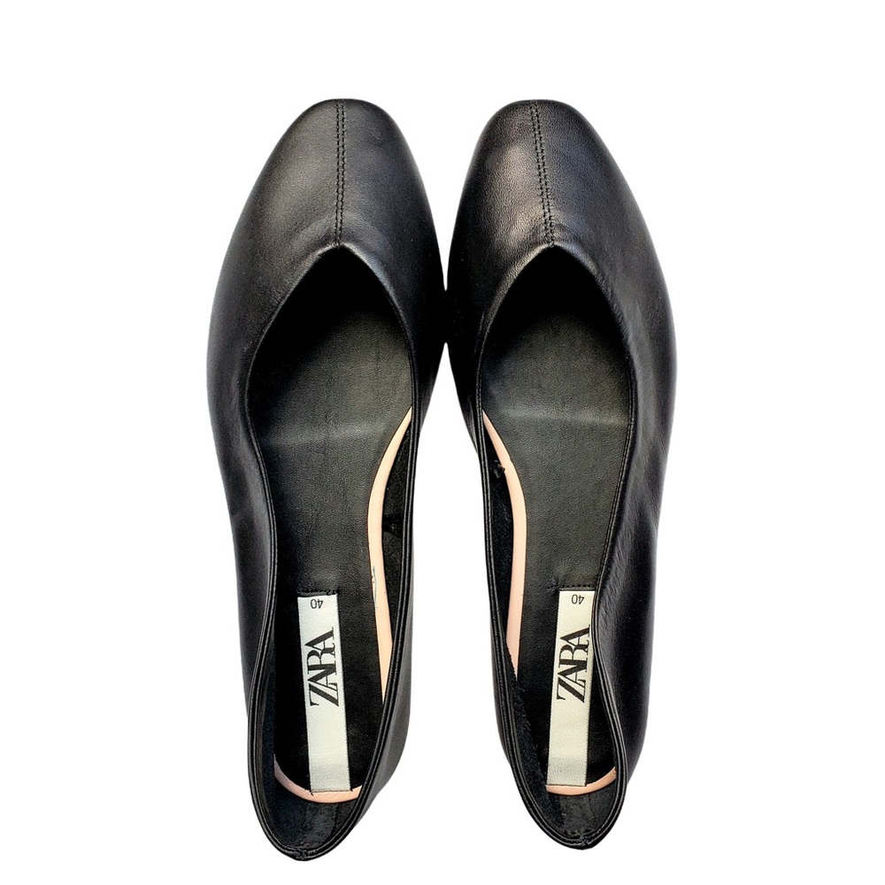 Zara leather ballet flats